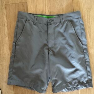 Youth Boy Gray Performance Shorts - Classic Flat Front